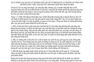 Thông tư 293-TT/RĐ hướng dẫn giải quyết tranh chấp đất bãi sa bồi