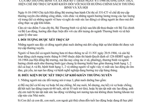 Thông tư 1-TBXH hướng dẫn chế độ trợ cấp khó khăn người hưởng chính sách thương binh xã hội