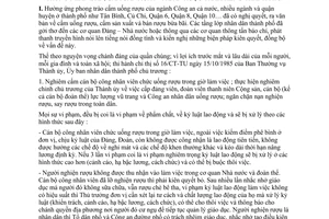 Chỉ thị 01/CT-UB cấm uống rượu trong giờ làm việc, ngăn chặn nạn say rượu trong nhân dân, cấm sản xuất và bán rượu trái phép