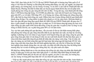 Chỉ thị 09/CT-UB đẩy mạnh phong trào nhân dân trồng cây gây rừng, phủ xanh diện tích hoang trống