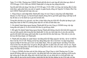 Thông báo 90/CT-UB  triển khai Quy định 553/UB công tác huy động kiều hối