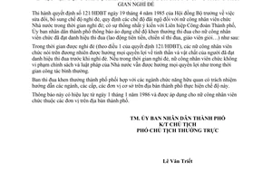 Thông báo 91/TB-UB vận dụng khen thưởng thi đua nữ công nhân viên chức thời gian nghỉ đẻ
