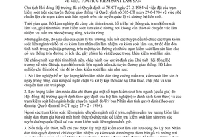 Chỉ thị 25-LN/KL tổ chức kiểm soát lâm sản