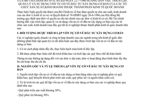 Thông tư 10-TC/ĐTXD hướng dẫn trích lập quản lý sử dụng vốn tự có đầu tư xây dựng cơ bản tổ chức sản xuất kinh doanh kinh tế quốc doanh
