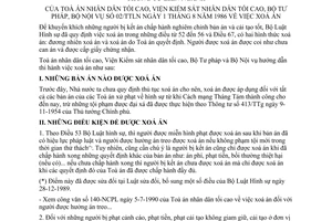 Thông tư liên ngành 02/TTLN xoá án