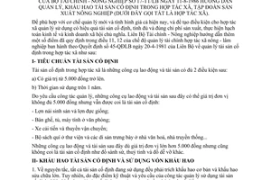 Thông tư liên bộ 17-TT/LB hướng dẫn quản lý khấu hao tài sản cố định hợp tác xã, tập đoàn sản xuất nông nghiệp