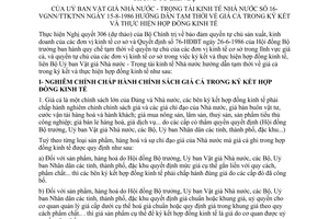 Thông tư liên bộ 16-VGNN/TTKTNN hướng dẫn tạm thời giá cả ký kết hợp đồng kinh tế