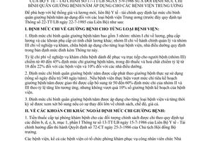 thông tư liên bộ 17-TT/LB sửa đổi định mức chi bình quân giường bệnh/năm bệnh viện trung ương