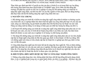 Thông tư 10-LĐ/TT hướng dẫn chế độ bồi dưỡng nâng bậc nghề công nhân