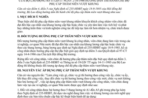 Thông tư 11-LĐ/TT hướng dẫn chế độ phụ cấp thâm niên vượt khung