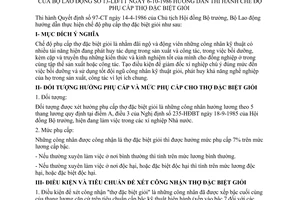 Thông tư 13-LĐ/TT hướng dẫn chế độ phụ cấp thợ đặc biệt giỏi