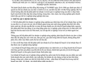 Thông tư 31-TC/NLTL hướng dẫn phân phối lợi nhuận trích lập quỹ xí nghiệp xí nghiệp nông nghiệp quốc doanh