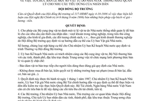 Quyết định 149-HĐBT tổ chức bán lẻ vật tư do Nhà nước thống nhất quản lý cho nhu cầu tiêu dùng của nhân dân