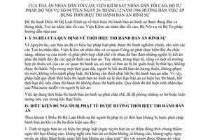 Thông tư liên ngành 04/TTLN hướng dẫn áp dụng thời hiệu thi hành bản án hình sự