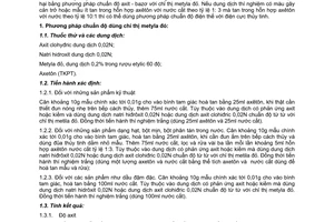 Tiêu chuẩn Việt Nam TCVN 2739:1986 về thuốc trừ dịch hại - phương pháp xác định độ axit và độ kiềm