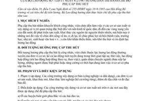 Thông tư 7-LĐ/TT hướng dẫn chế độ phụ cấp thu hút