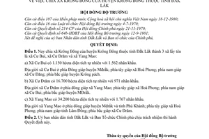 Quyết định 17-HĐBT chia xã Krông bông huyện Krông bông  tỉnh Đắk lắk