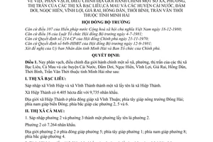 Quyết định 33B-HĐBT dieu chinh địa giới  xã, phường, của  thị xã Bạc Liêu, cà Mau Cái NướcĐầm DơiNgọc Hiển, Vĩnh Lợi, Giá Rai, Hồng dan tinh minh hai