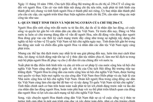 Chỉ thị 06/CT-UB  thực hiện Chỉ thị 256-CT  công tác người Hoa