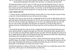 Thông tư liên bộ 12-TT/LB quy định chế độ cấp phát, thanh toán,quyết toán kinh phí công tác đo đạc thành lập bản đồ