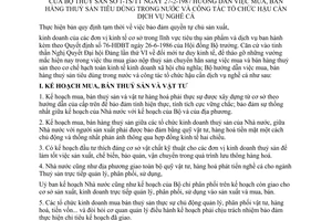 Thông tư 1-TS/TT hướng dẫn mua, bán hàng thuỷ sản tiêu dùng trong nước công tác tổ chức hậu cần dịch vụ nghề cá