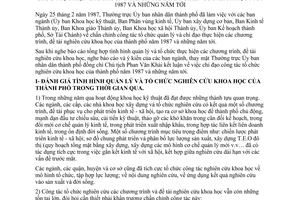 Thông báo 25/TB-UB kết luận đồng chí Chủ tịch UBND thành phố quản lý tổ chức chương trình đề tài nghiên cứu khoa học năm 1987 những năm tới