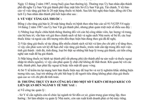 Thông báo 30/TB-UB kết luận thường trực UBND thành phố tăng giá bán lẻ 20 mặt hàng thuốc trị bệnh