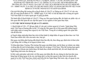 Thông tư 517-TCHQ/PC chế độ nhận tiền hàng người VN định cư nước ngoài gửi về gia đình hướng dẫn Quyết định 126-CT Thông tư 128-CT sửa đổi 151-HĐBT