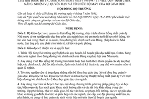 Nghị định 87-HĐBT quy định chức năng, nhiệm vụ, quyền hạn và tổ chức bộ máy của Bộ Giáo dục