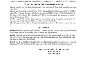 Quyet-dinh-124-QD-UB-quy-dinh-tam-thoi-cac-bien-phap-cu-the-thi-hanh-che-do-bat-buoc-giao-duc-lao động tập trung tại Thành phố Hồ Chí Minh