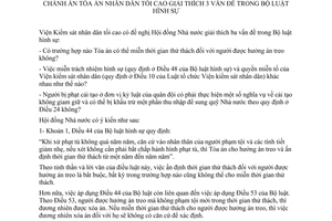 Công văn 108/HĐNN7 gửi Viện trưởng Viện kiểm sát nhân dân tối cao và Chánh án Tòa án nhân dân tối cao
