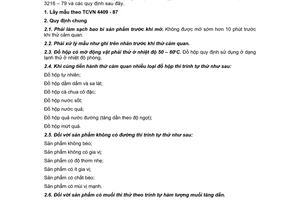 Tiêu chuẩn Việt Nam TCVN 4410:1987 về đồ hộp - phương pháp thử cảm quan