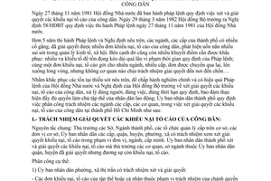 Chỉ thị 24/CT-UB tăng cường công tác xét giải quyết khiếu nại, tố cáo công dân