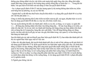 Công văn 3130/CV-UB thiết lập trật tự tại các tuyến đường bộ ra vào nội thành