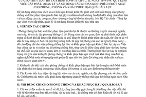 Thông tư liên bộ 44/TT/LB/TL quy định cấp phát, quản lý sử dụng khoản kinh phí chi đột xuất phòng, chống khắc phục bão, lụt