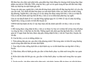 Chỉ thị 60/CT-UB năm 1987 chính sách đối với thú y cơ sở Bến Tre