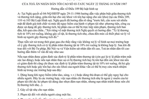 Công văn 03-TATC hướng dẫn Bộ luật hình sự