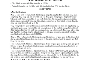 Quyết định 4565/QĐ-UB xử lý các vi phạm tranh chấp trong sử dụng nhà cửa