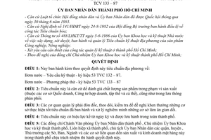 Quyết định 223/QĐ-UB tiêu chuẩn địa phương bơm nước yêu cầu kỹ thuật ký hiệu 53 TCV 132 – 87