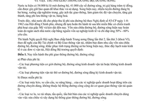 Quyết định 211-HĐBT  thu phí giao thông đường bộ, đường sông