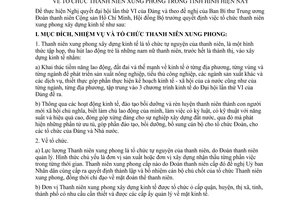 Quyết định  216-HĐBT  tổ chức thanh niên xung phong trong tình hình hiện nay