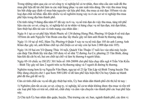 Chỉ thị 41/CT-UB nghiêm cấm thu mua phế liệu trái nổ, chất nổ, chất cháy địa bàn thành phố Hồ Chí Minh