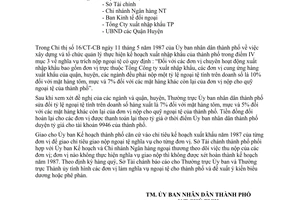 Công văn 4533/UB-ĐN sửa đổi tỷ lệ thu nạp nghĩa vụ ngoại tệ mặt hàng xuất khẩu