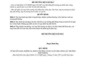 Quyết định 1118/QĐ năm 1987 về Quy định quyền hạn, nhiệm vụ khen thưởng và kỷ lu