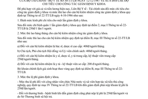 Thông tư liên bộ 30-TT/LB sửa đổi chế độ chi tiêu công tác giám định y khoa