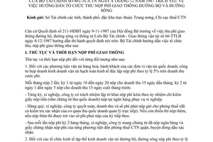 Công văn 861-TC/CTN hướng dẫn thu nộp phí giao thông đường bộ và đường sông