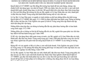 Chỉ thị 13-CT chính sách đổi mới kế họach hóa hạch toán kinh doanh XHCN doanh nghiệp quốc doanh