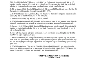 Thông báo 05/TB-UB xử lý trường hợp thu mua vận chuyển tàng trữ phế liệu có trái nổ chất nổ