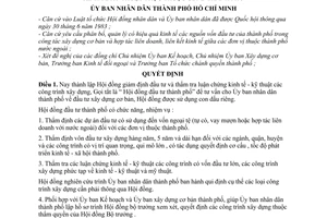 Quyết định 08/QĐ-UB thành lập Hội đồng giám định đầu tư và thẩm tra luận chứng kinh tế kỹ thuật trực thuộc UBND thành phố