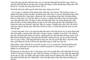 Chỉ thị 06/CT-UB tăng cường công tác phòng cháy chữa cháy